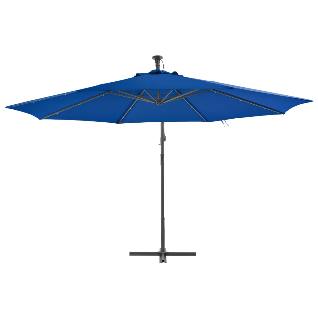 Cantilever Umbrella with Aluminium Pole 350 cm Blue- Outdoor Umbrellas & Sunshades - HomeShopIreland - Home Shop Ireland - Outdoor Umbrellas & Sunshades - Cantilever Umbrella with Aluminium Pole 350 cm Blue