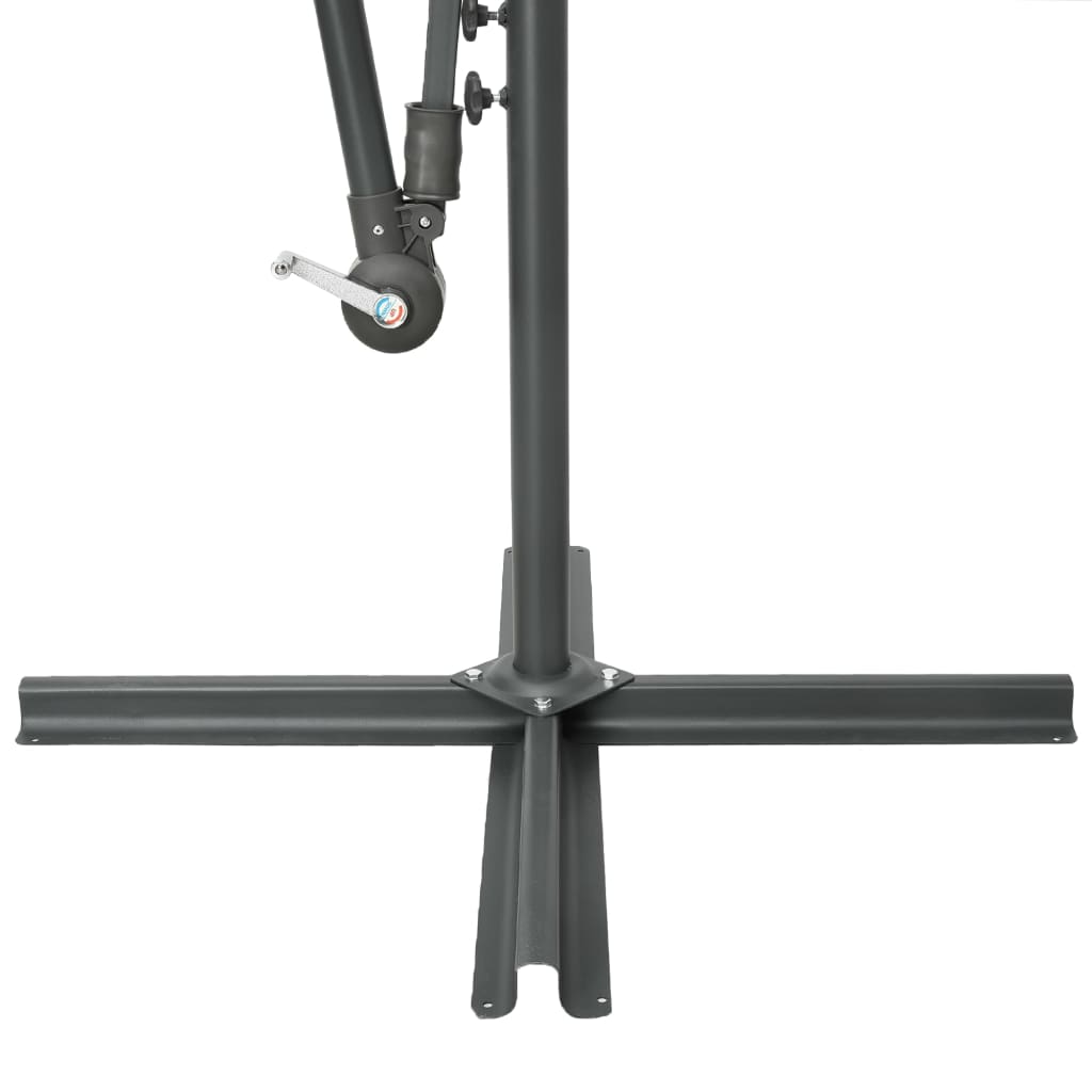 Cantilever Umbrella with LED Lights and Steel Pole 300 cm Azure- Outdoor Umbrellas & Sunshades - HomeShopIreland - Home Shop Ireland - Outdoor Umbrellas & Sunshades - Cantilever Umbrella with LED Lights and Steel Pole 300 cm Azure
