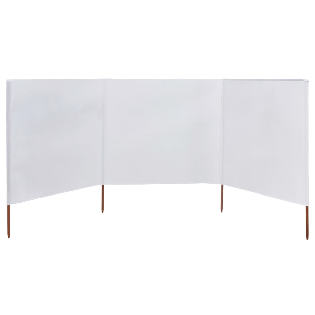3-panel Wind Screen Fabric 400x80 cm Sand White- Outdoor Umbrellas & Sunshades - HomeShopIreland - Home Shop Ireland - Outdoor Umbrellas & Sunshades - 3-panel Wind Screen Fabric 400x80 cm Sand White