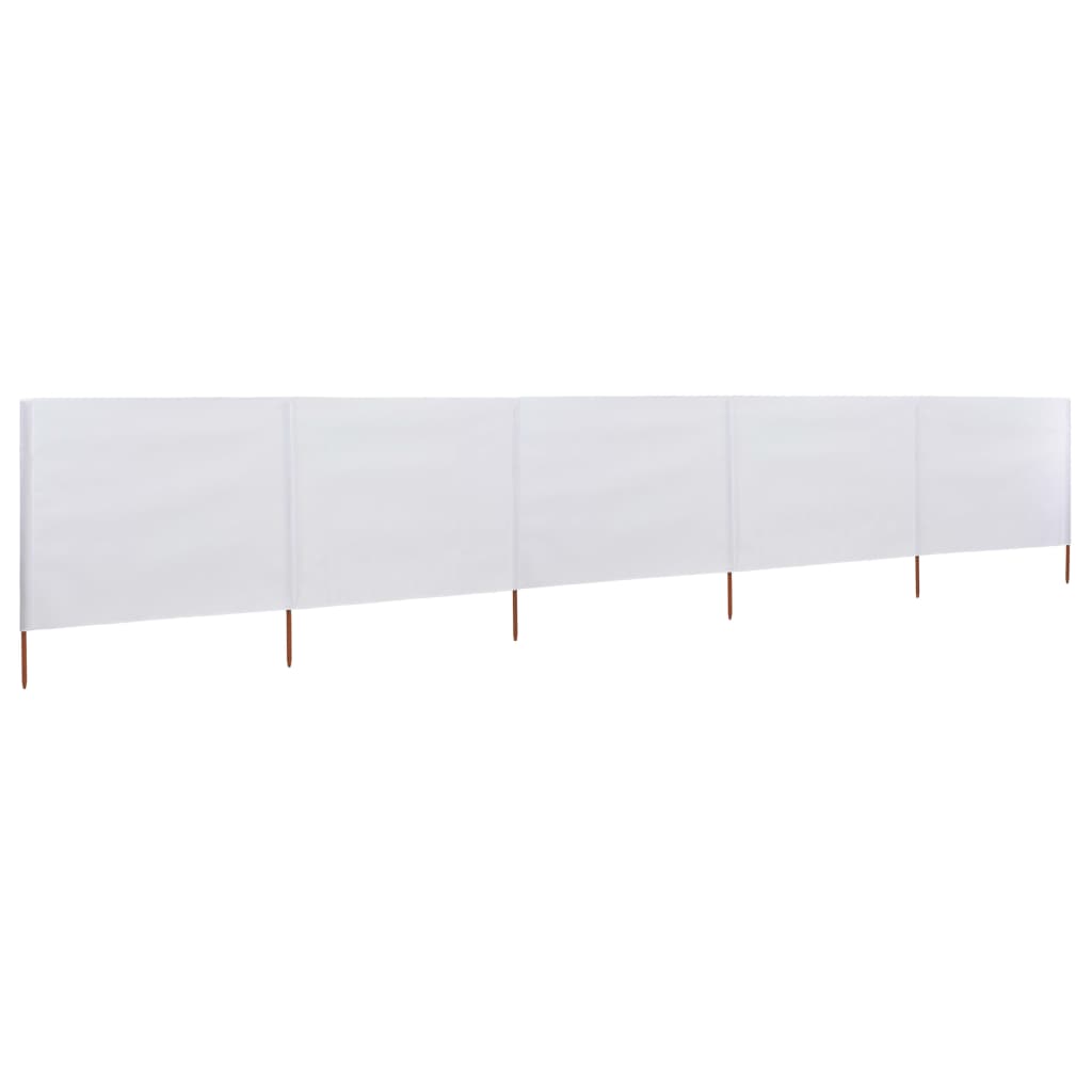 5-panel Wind Screen Fabric 600x160 cm Sand White- Outdoor Umbrellas & Sunshades - HomeShopIreland - Home Shop Ireland - Outdoor Umbrellas & Sunshades - 5-panel Wind Screen Fabric 600x160 cm Sand White