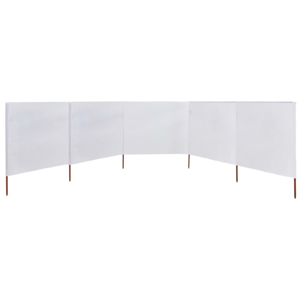 5-panel Wind Screen Fabric 600x160 cm Sand White- Outdoor Umbrellas & Sunshades - HomeShopIreland - Home Shop Ireland - Outdoor Umbrellas & Sunshades - 5-panel Wind Screen Fabric 600x160 cm Sand White
