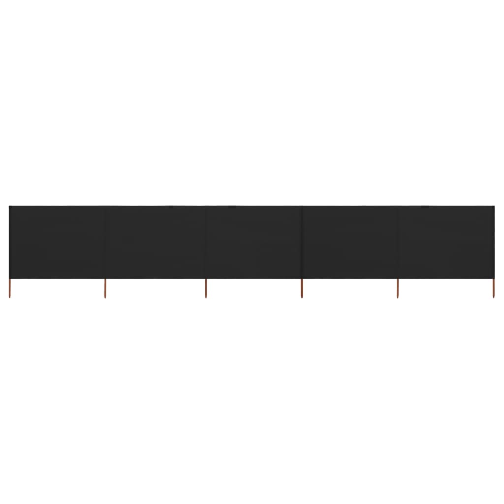 5-panel Wind Screen Fabric 600x160 cm Black- Outdoor Umbrellas & Sunshades - HomeShopIreland - Home Shop Ireland - Outdoor Umbrellas & Sunshades - 5-panel Wind Screen Fabric 600x160 cm Black