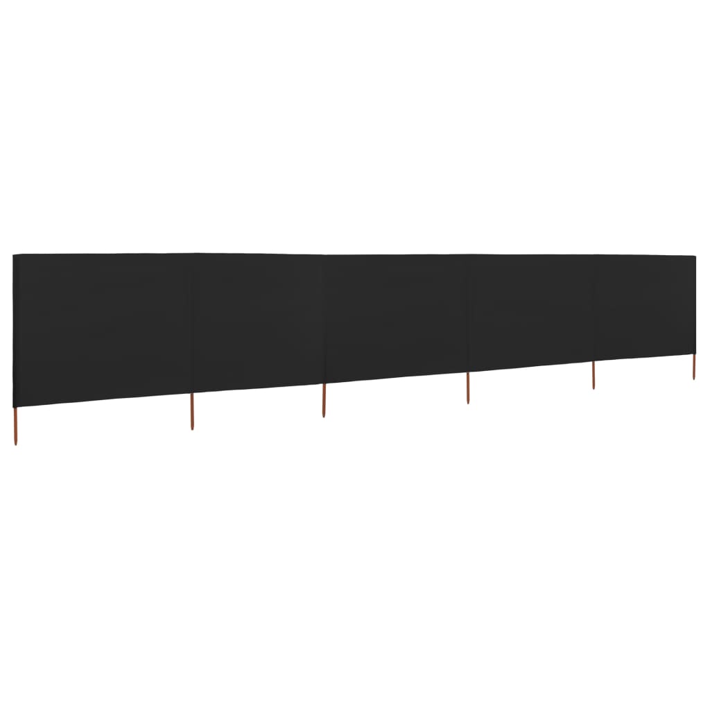 5-panel Wind Screen Fabric 600x160 cm Black- Outdoor Umbrellas & Sunshades - HomeShopIreland - Home Shop Ireland - Outdoor Umbrellas & Sunshades - 5-panel Wind Screen Fabric 600x160 cm Black