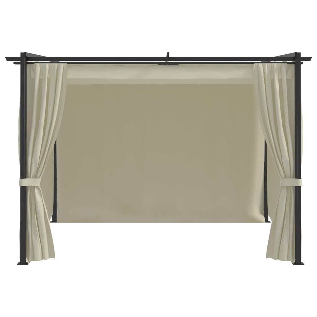 Gazebo with Curtains 3x3 m Cream Steel- Canopies & Gazebos - HomeShopIreland - Home Shop Ireland - Canopies & Gazebos - Gazebo with Curtains 3x3 m Cream Steel