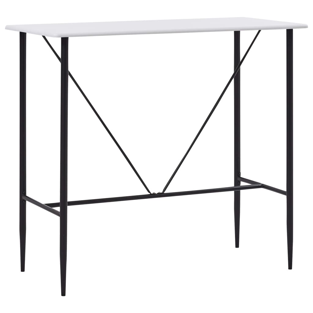 Bar Table White 120x60x110 cm MDF- Kitchen & Dining Room Tables - HomeShopIreland - Home Shop Ireland - Kitchen & Dining Room Tables - Bar Table White 120x60x110 cm MDF