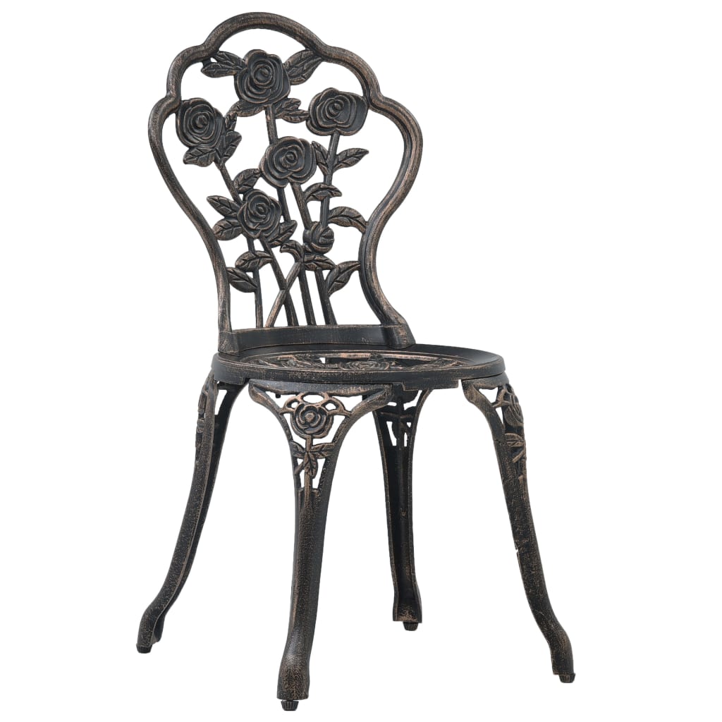 Bistro Chairs 2 pcs Bronze Cast Aluminium- Outdoor Chairs - HomeShopIreland - Home Shop Ireland - Outdoor Chairs - Bistro Chairs 2 pcs Bronze Cast Aluminium
