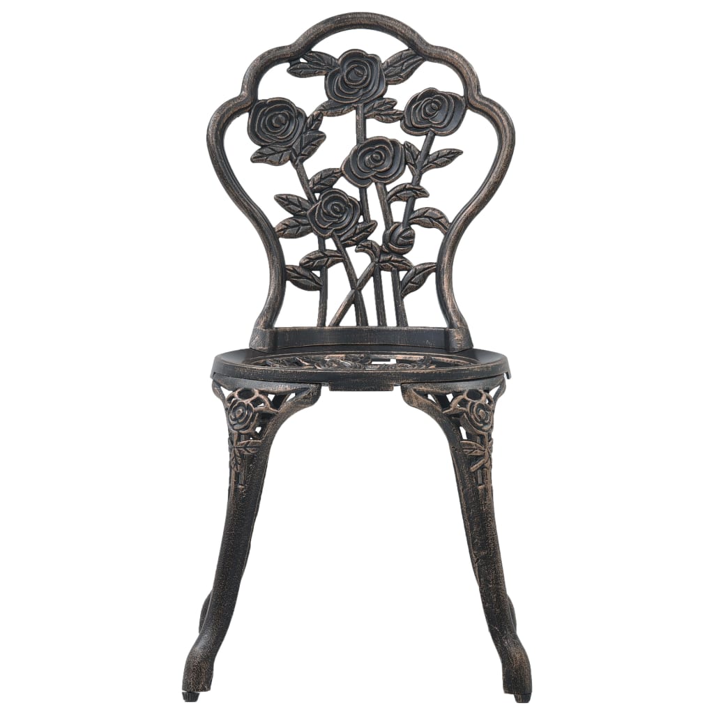 Bistro Chairs 2 pcs Bronze Cast Aluminium- Outdoor Chairs - HomeShopIreland - Home Shop Ireland - Outdoor Chairs - Bistro Chairs 2 pcs Bronze Cast Aluminium