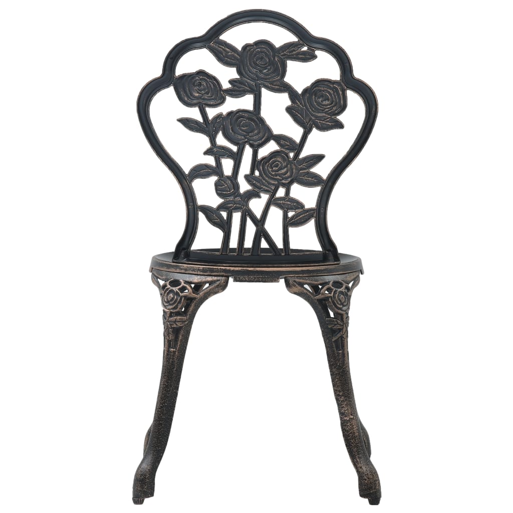 Bistro Chairs 2 pcs Bronze Cast Aluminium- Outdoor Chairs - HomeShopIreland - Home Shop Ireland - Outdoor Chairs - Bistro Chairs 2 pcs Bronze Cast Aluminium