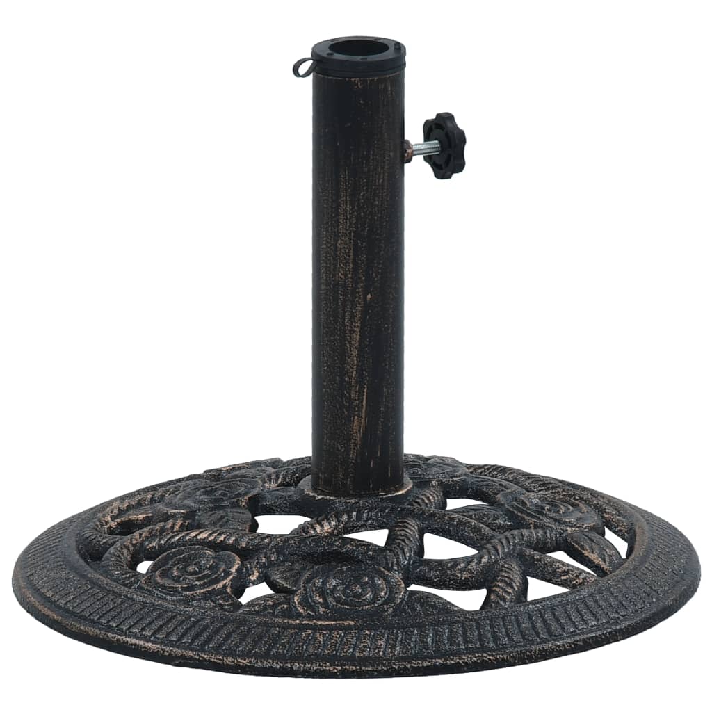 Umbrella Base Black and Bronze 9 kg 40 cm Cast Iron- Outdoor Umbrella Bases - HomeShopIreland - Home Shop Ireland - Outdoor Umbrella Bases - Umbrella Base Black and Bronze 9 kg 40 cm Cast Iron