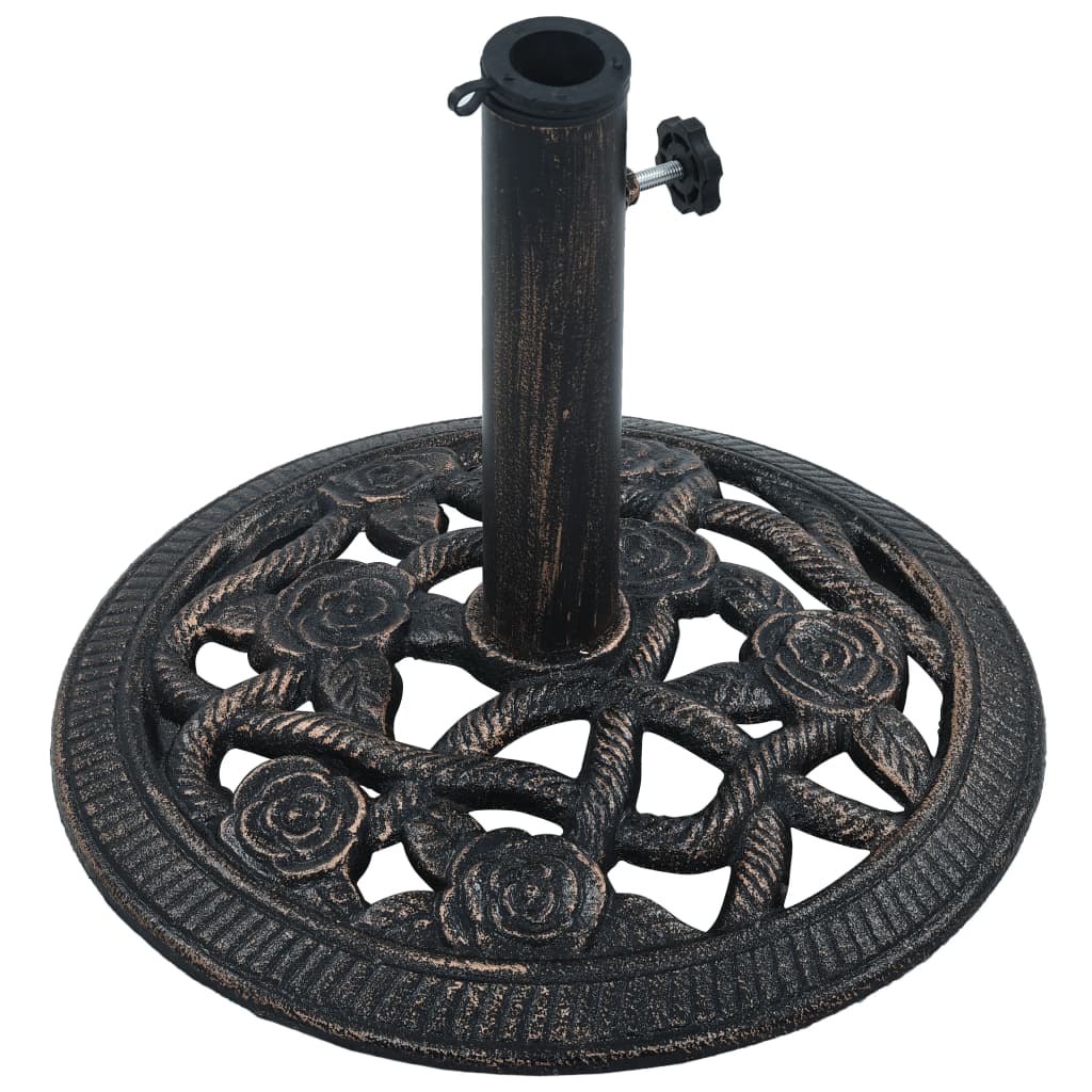 Umbrella Base Black and Bronze 9 kg 40 cm Cast Iron- Outdoor Umbrella Bases - HomeShopIreland - Home Shop Ireland - Outdoor Umbrella Bases - Umbrella Base Black and Bronze 9 kg 40 cm Cast Iron