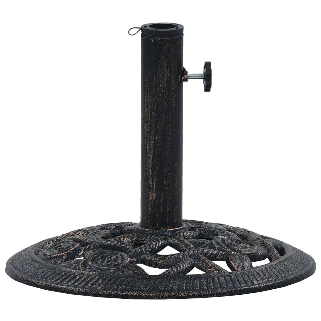 Umbrella Base Black and Bronze 9 kg 40 cm Cast Iron- Outdoor Umbrella Bases - HomeShopIreland - Home Shop Ireland - Outdoor Umbrella Bases - Umbrella Base Black and Bronze 9 kg 40 cm Cast Iron