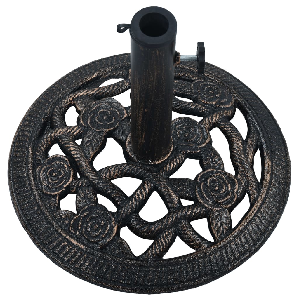 Umbrella Base Black and Bronze 9 kg 40 cm Cast Iron- Outdoor Umbrella Bases - HomeShopIreland - Home Shop Ireland - Outdoor Umbrella Bases - Umbrella Base Black and Bronze 9 kg 40 cm Cast Iron