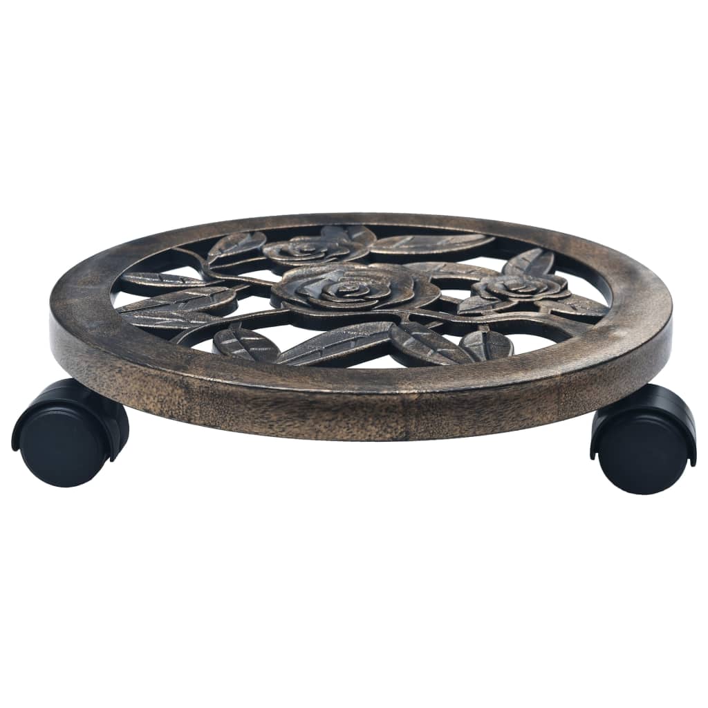 Plant Trolleys 6 pcs Bronze 30 cm Plastic- Plant Stands - HomeShopIreland - Home Shop Ireland - Plant Stands - Plant Trolleys 6 pcs Bronze 30 cm Plastic