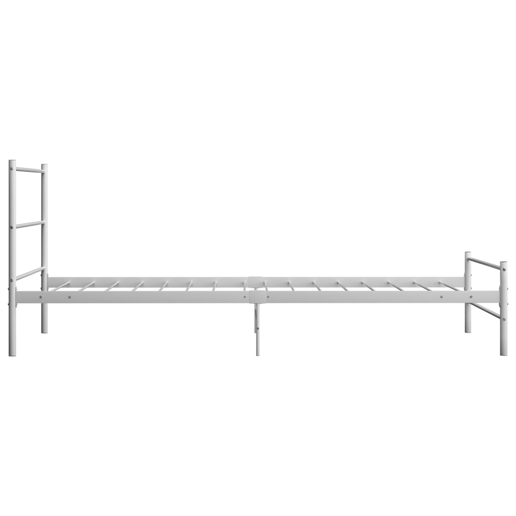 Bed Frame White Metal 90x200 cm- Beds & Bed Frames - HomeShopIreland - Home Shop Ireland - Beds & Bed Frames - Bed Frame White Metal 90x200 cm