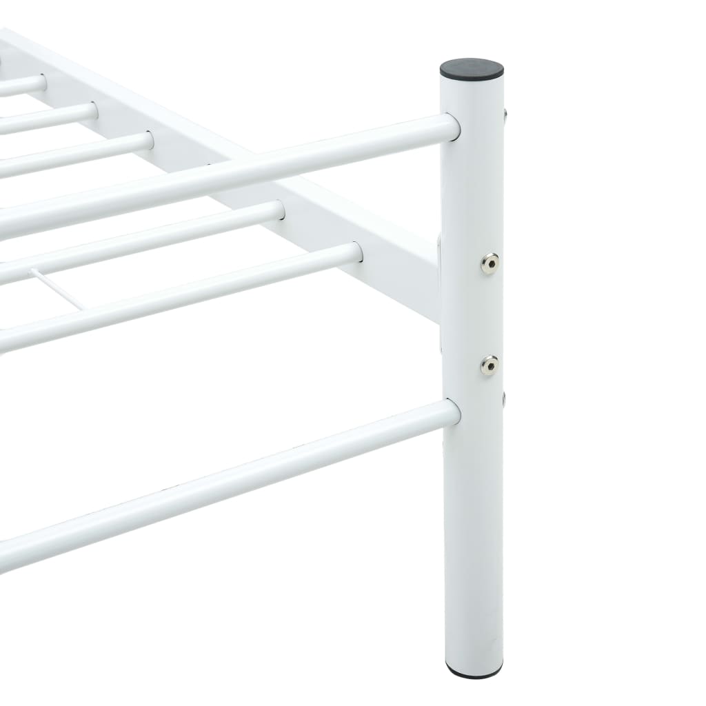 Bed Frame White Metal 90x200 cm- Beds & Bed Frames - HomeShopIreland - Home Shop Ireland - Beds & Bed Frames - Bed Frame White Metal 90x200 cm