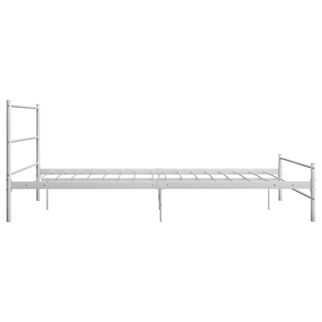 Bed Frame White Metal 140x200 cm- Beds & Bed Frames - HomeShopIreland - Home Shop Ireland - Beds & Bed Frames - Bed Frame White Metal 140x200 cm