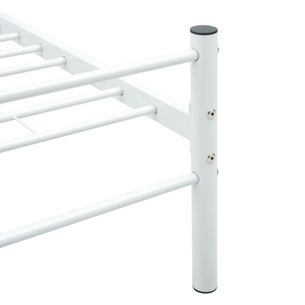 Bed Frame White Metal 140x200 cm- Beds & Bed Frames - HomeShopIreland - Home Shop Ireland - Beds & Bed Frames - Bed Frame White Metal 140x200 cm