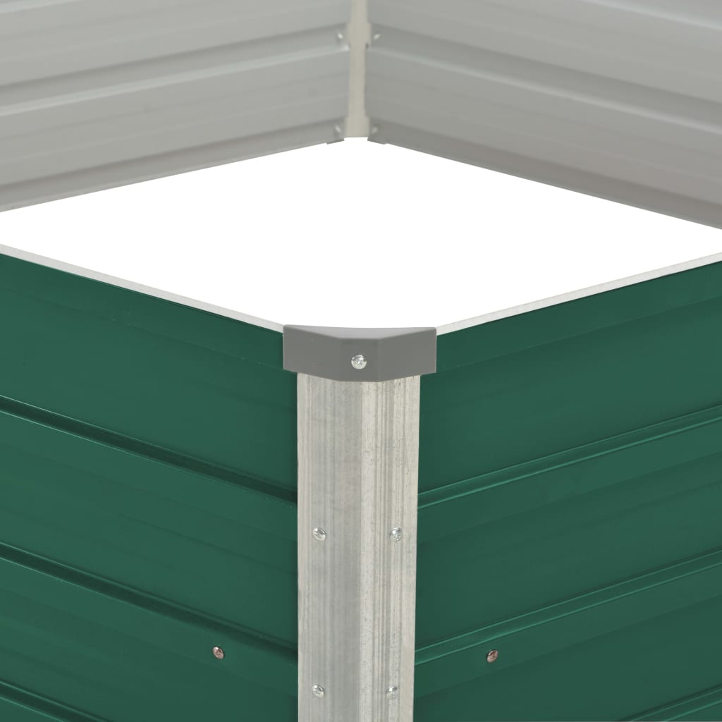 Raised Garden Bed 129x129x46 cm Galvanised Steel Green- Pots & Planters - HomeShopIreland - Home Shop Ireland - Pots & Planters - Raised Garden Bed 129x129x46 cm Galvanised Steel Green