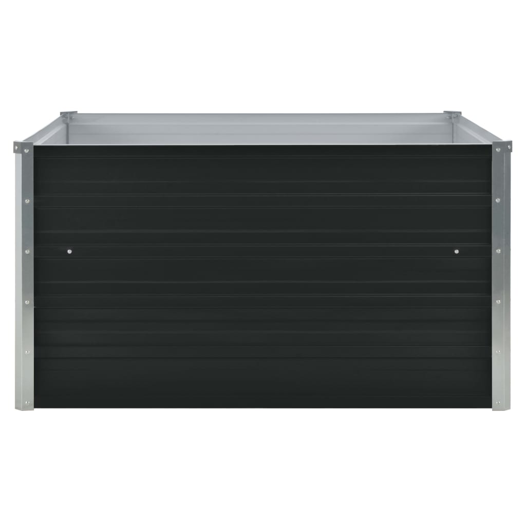 Raised Garden Bed 100x100x45 cm Galvanised Steel Anthracite- Pots & Planters - HomeShopIreland - Home Shop Ireland - Pots & Planters - Raised Garden Bed 100x100x45 cm Galvanised Steel Anthracite