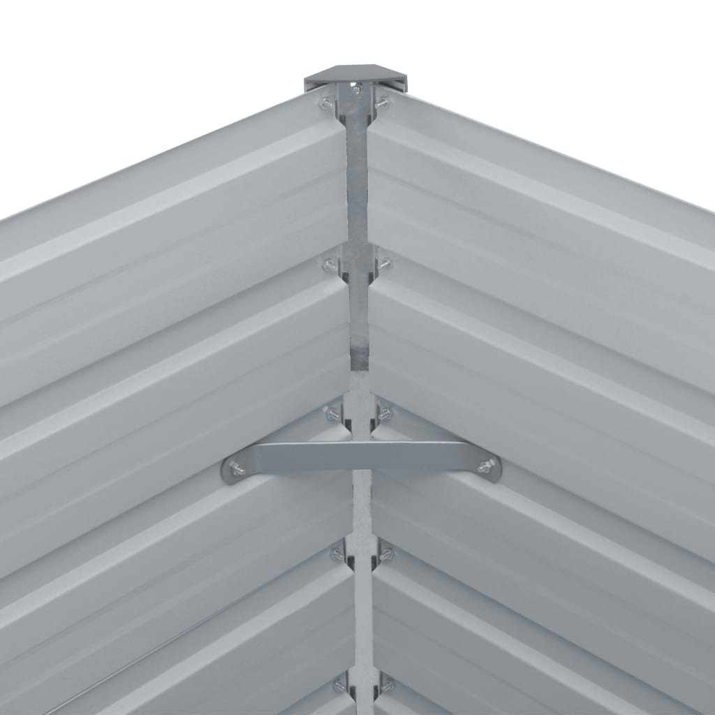 Raised Garden Bed 100x100x45 cm Galvanised Steel Anthracite- Pots & Planters - HomeShopIreland - Home Shop Ireland - Pots & Planters - Raised Garden Bed 100x100x45 cm Galvanised Steel Anthracite