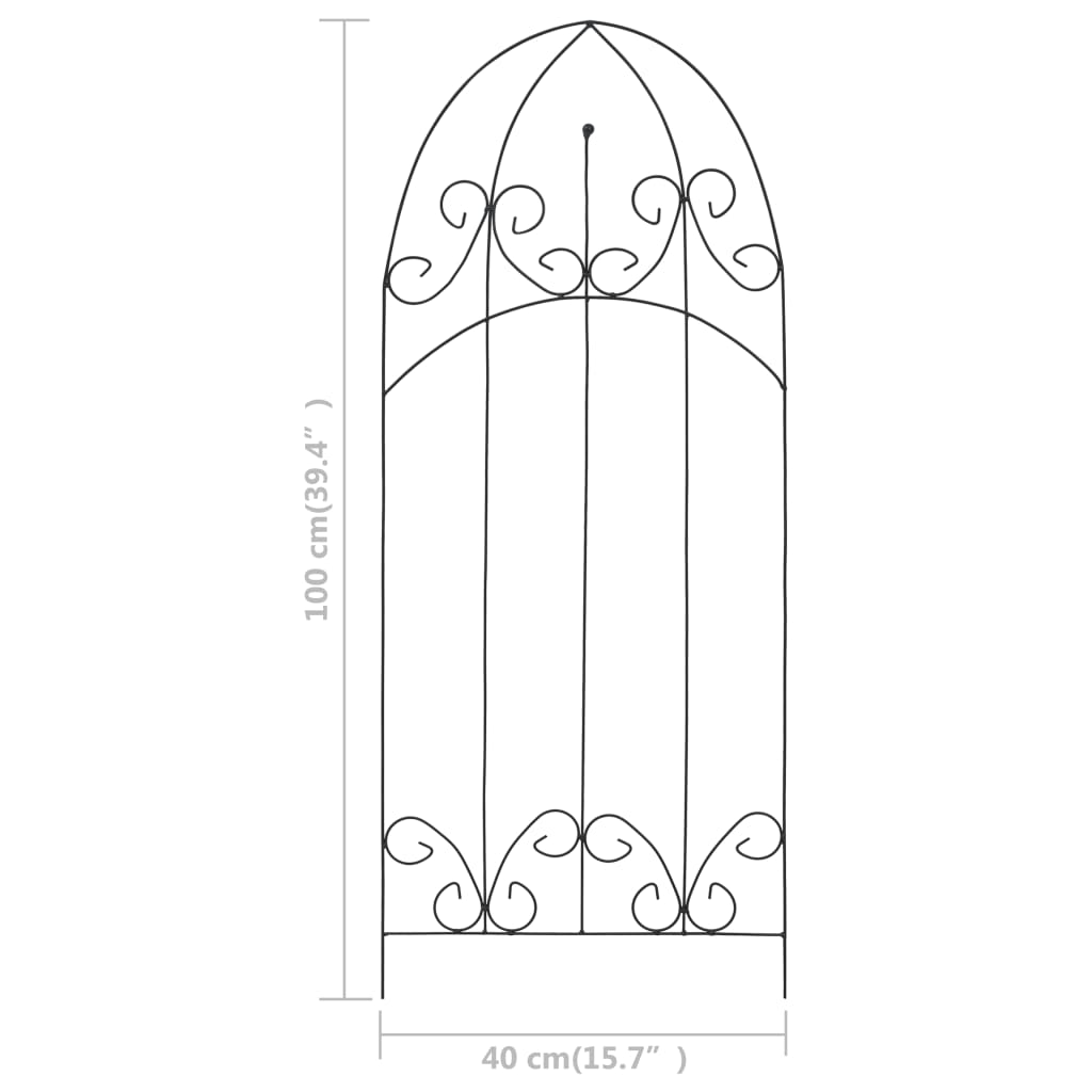 Plant Climbing Racks 3 pcs Black 40x100 cm Iron- Plant Stands - HomeShopIreland - Home Shop Ireland - Plant Stands - Plant Climbing Racks 3 pcs Black 40x100 cm Iron