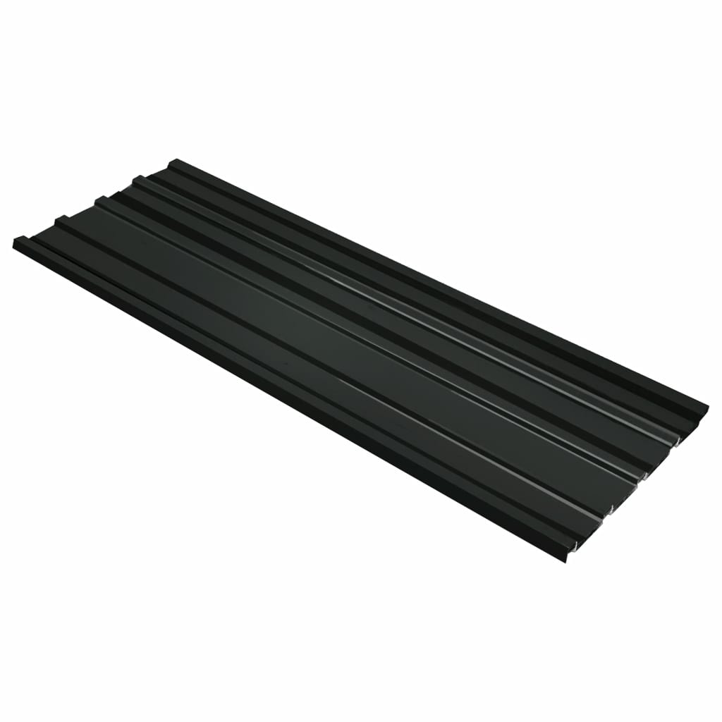 Roof Panels 12 pcs Galvanised Steel Anthracite- Roofing - HomeShopIreland - Home Shop Ireland - Roofing - Roof Panels 12 pcs Galvanised Steel Anthracite