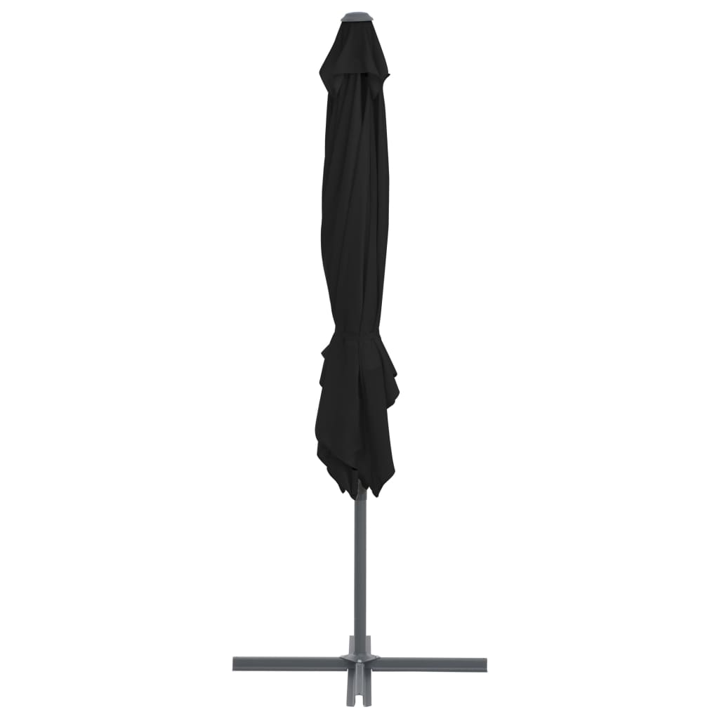 Cantilever Umbrella with Steel Pole Black 250x250 cm- Outdoor Umbrellas & Sunshades - HomeShopIreland - Home Shop Ireland - Outdoor Umbrellas & Sunshades - Cantilever Umbrella with Steel Pole Black 250x250 cm