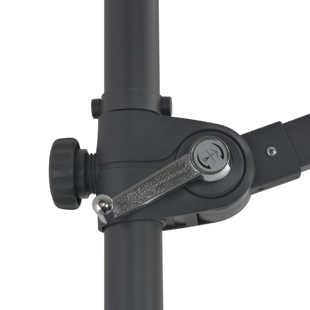 Cantilever Umbrella with Steel Pole Black 300 cm- Outdoor Umbrellas & Sunshades - HomeShopIreland - Home Shop Ireland - Outdoor Umbrellas & Sunshades - Cantilever Umbrella with Steel Pole Black 300 cm