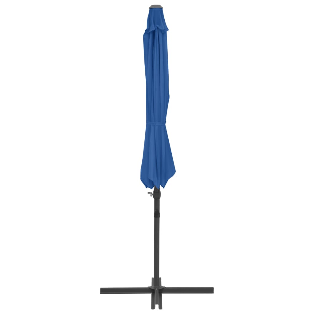Cantilever Umbrella with Steel Pole Azure Blue 300 cm- Outdoor Umbrellas & Sunshades - HomeShopIreland - Home Shop Ireland - Outdoor Umbrellas & Sunshades - Cantilever Umbrella with Steel Pole Azure Blue 300 cm