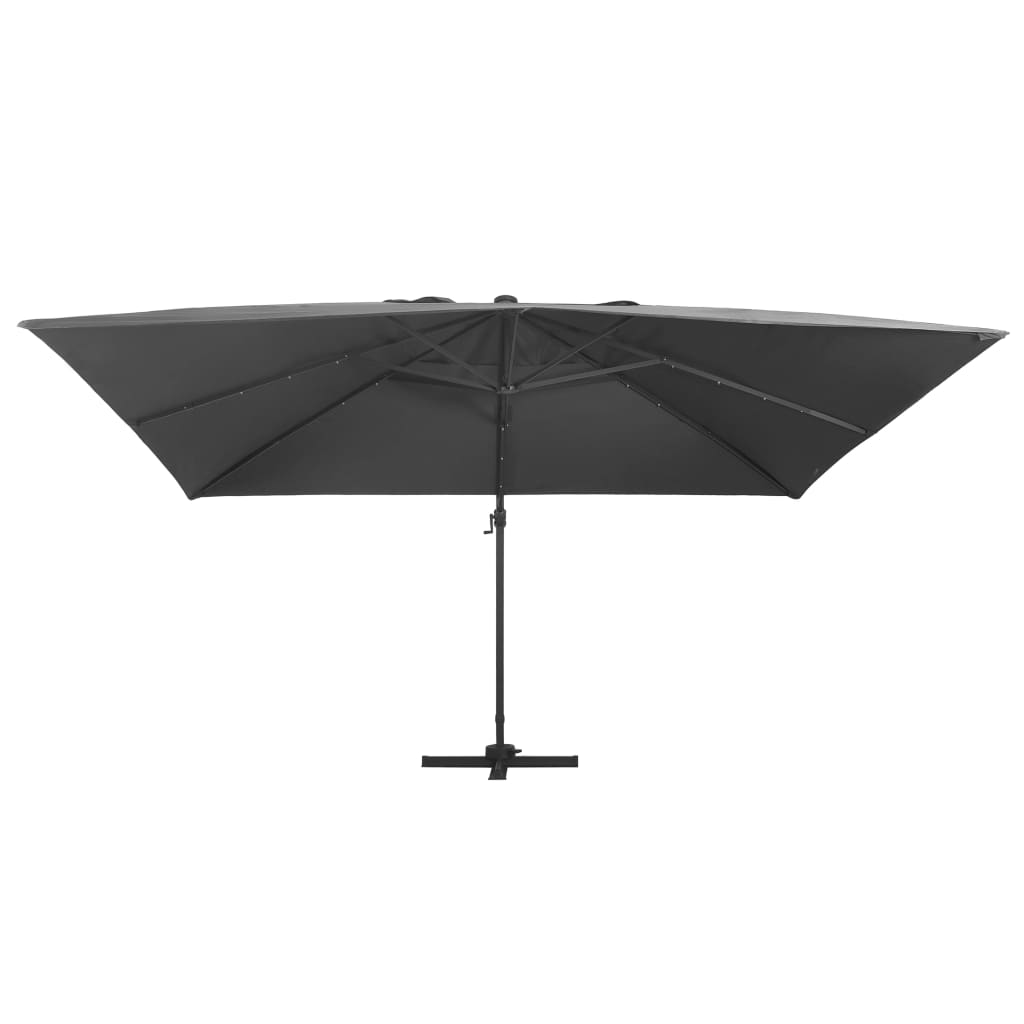 Cantilever Umbrella with LED Lights and Aluminium Pole 400x300 cm Anthracite- Outdoor Umbrellas & Sunshades - HomeShopIreland - Home Shop Ireland - Outdoor Umbrellas & Sunshades - Cantilever Umbrella with LED Lights and Aluminium Pole 400x300 cm Anthracite