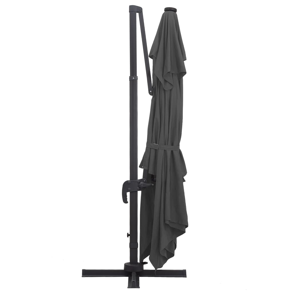 Cantilever Umbrella with LED Lights and Aluminium Pole 400x300 cm Anthracite- Outdoor Umbrellas & Sunshades - HomeShopIreland - Home Shop Ireland - Outdoor Umbrellas & Sunshades - Cantilever Umbrella with LED Lights and Aluminium Pole 400x300 cm Anthracite