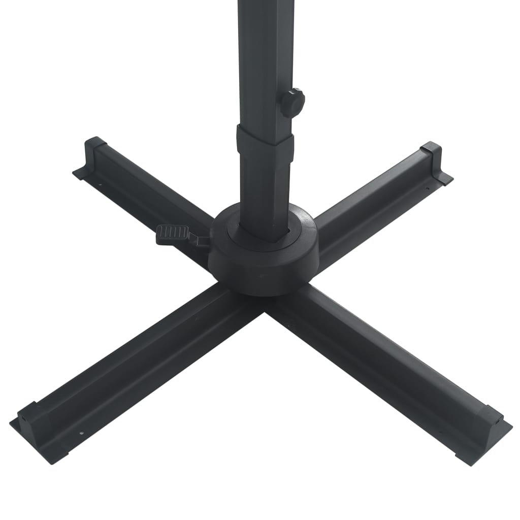 Cantilever Umbrella with LED Lights and Aluminium Pole 400x300 cm Anthracite- Outdoor Umbrellas & Sunshades - HomeShopIreland - Home Shop Ireland - Outdoor Umbrellas & Sunshades - Cantilever Umbrella with LED Lights and Aluminium Pole 400x300 cm Anthracite