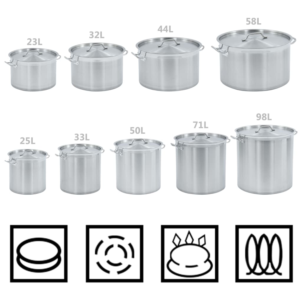 Stock Pot 98 L 50x50 cm Stainless Steel- Stock Pots - HomeShopIreland - Home Shop Ireland - Stock Pots - Stock Pot 98 L 50x50 cm Stainless Steel