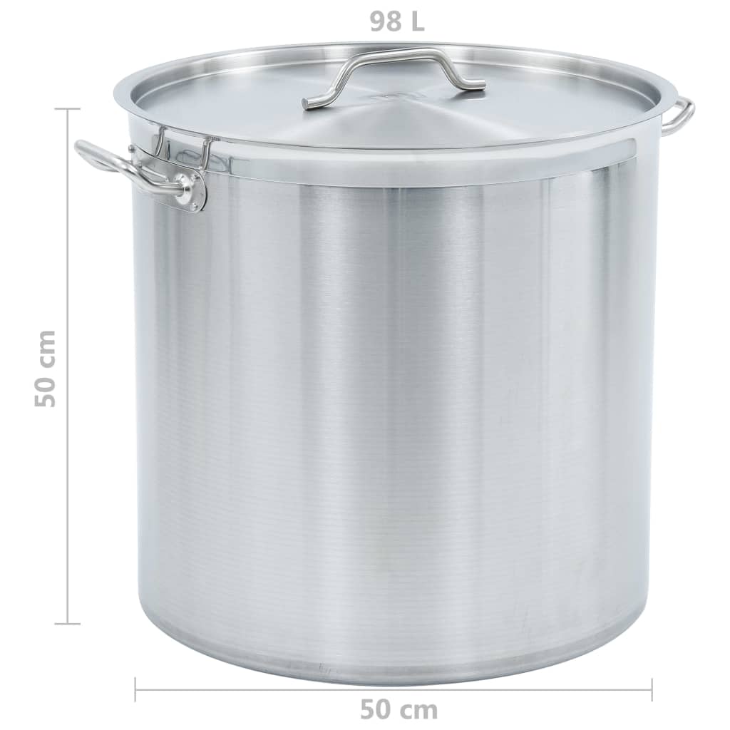 Stock Pot 98 L 50x50 cm Stainless Steel- Stock Pots - HomeShopIreland - Home Shop Ireland - Stock Pots - Stock Pot 98 L 50x50 cm Stainless Steel