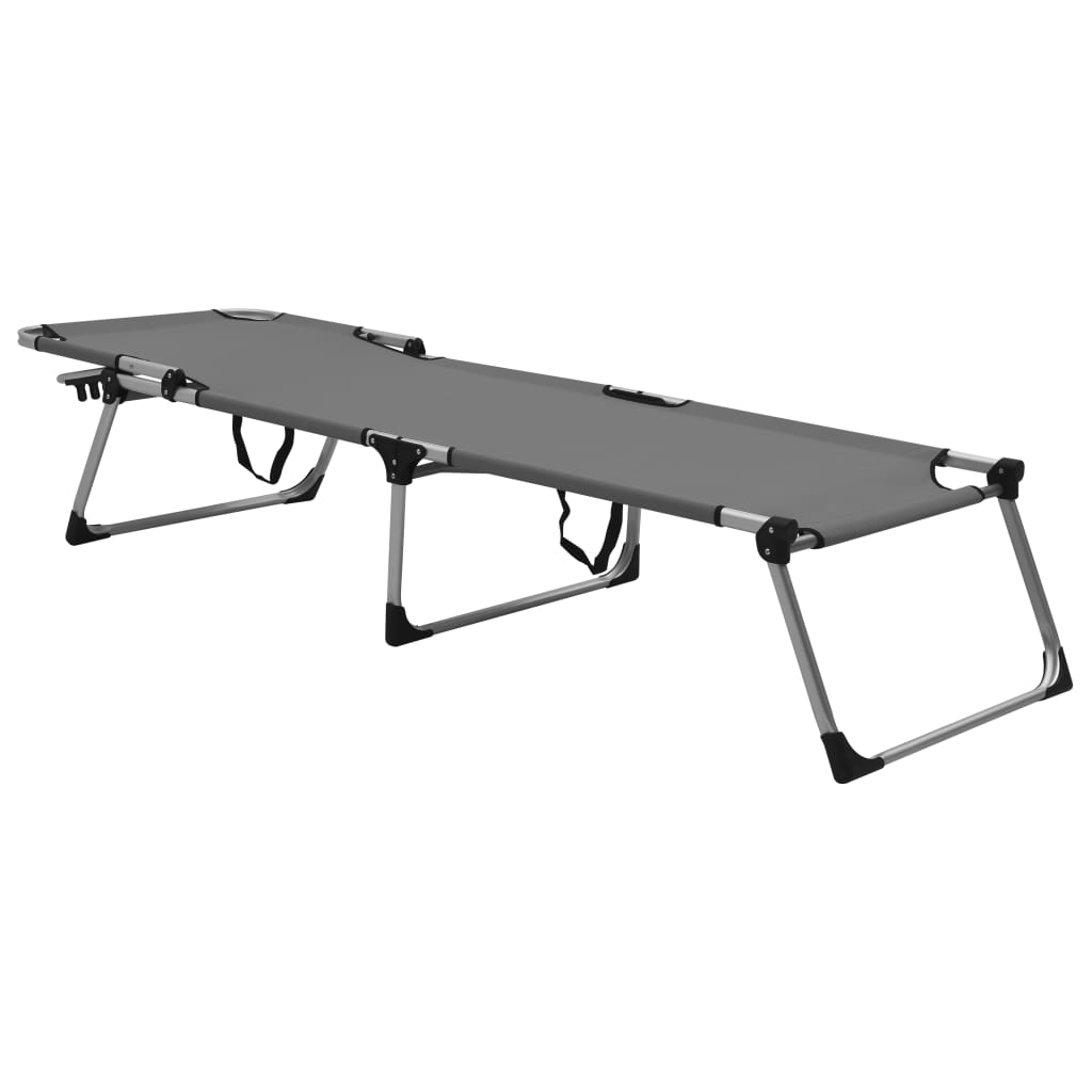 Extra High Folding Senior Sunbed Grey Aluminium- Sunloungers - HomeShopIreland - Home Shop Ireland - Sunloungers - Extra High Folding Senior Sunbed Grey Aluminium