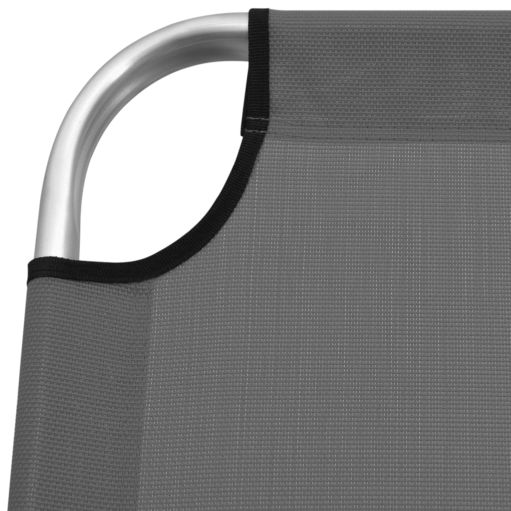 Extra High Folding Senior Sunbed Grey Aluminium- Sunloungers - HomeShopIreland - Home Shop Ireland - Sunloungers - Extra High Folding Senior Sunbed Grey Aluminium