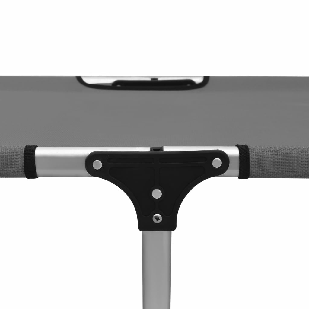 Extra High Folding Senior Sunbed Grey Aluminium- Sunloungers - HomeShopIreland - Home Shop Ireland - Sunloungers - Extra High Folding Senior Sunbed Grey Aluminium