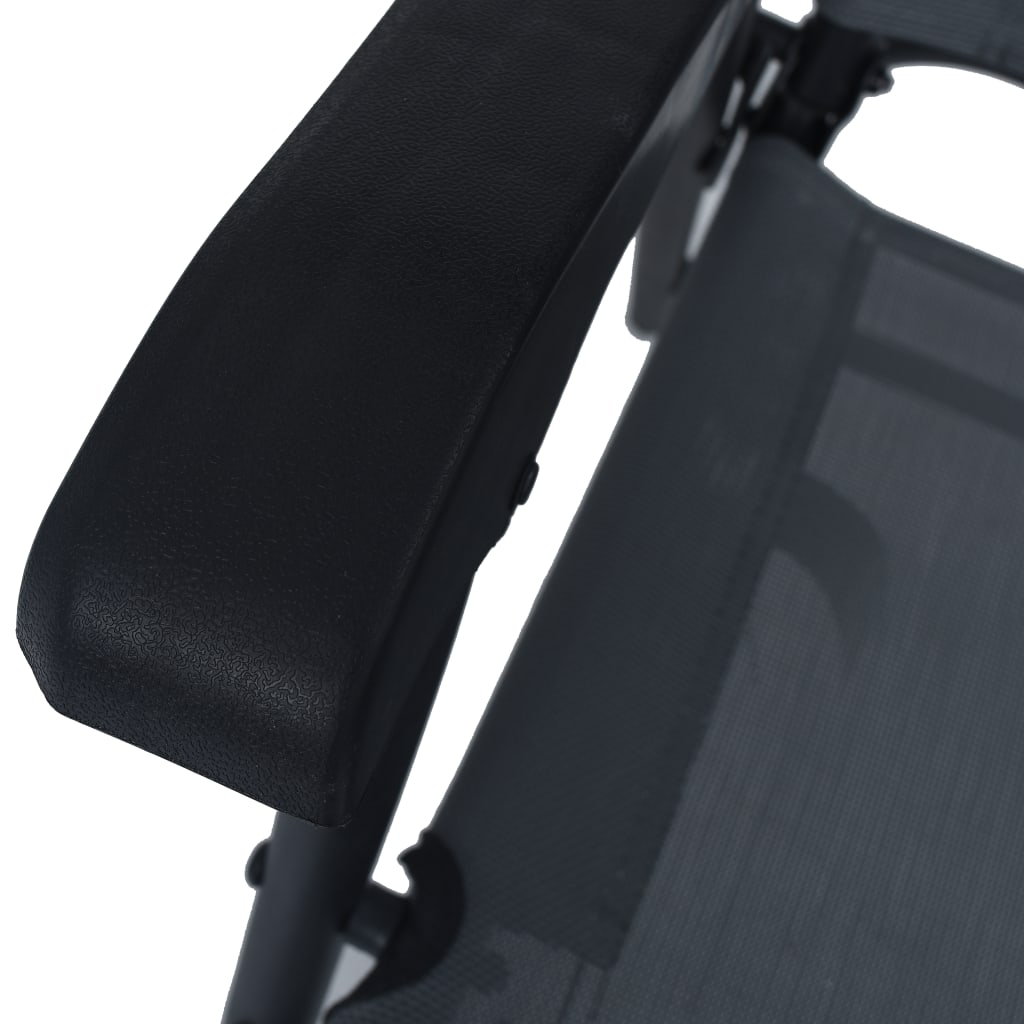 Folding Garden Chairs 2 pcs Texilene Grey- Outdoor Chairs - HomeShopIreland - Home Shop Ireland - Outdoor Chairs - Folding Garden Chairs 2 pcs Texilene Grey