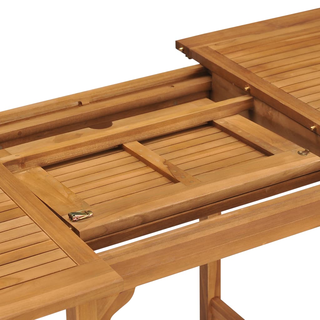 Extending Garden Table (110-160)x80x75cm Solid Teak Wood- Outdoor Tables - HomeShopIreland - Home Shop Ireland - Outdoor Tables - Extending Garden Table (110-160)x80x75cm Solid Teak Wood