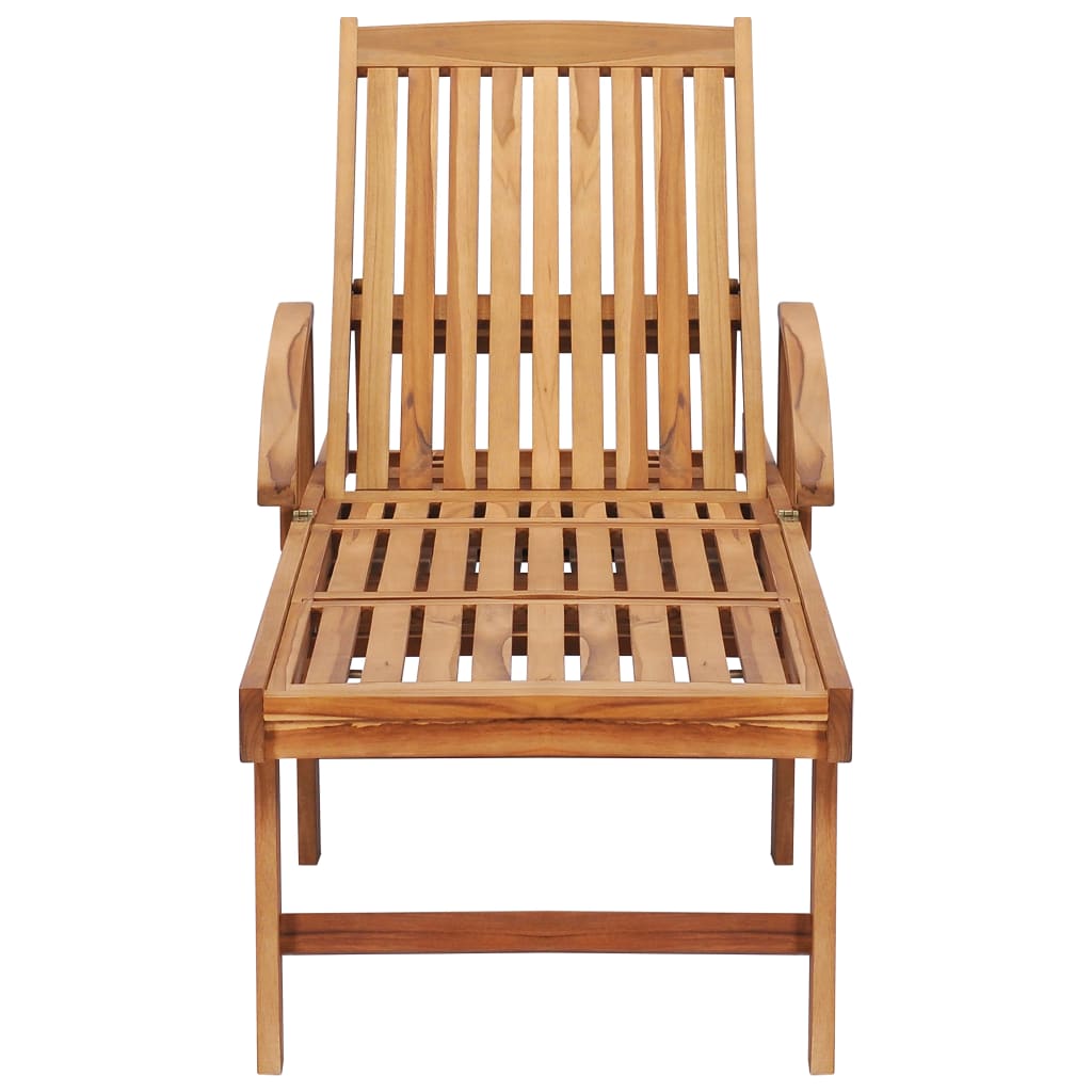 Sun Lounger with Table Solid Teak Wood- Sunloungers - HomeShopIreland - Home Shop Ireland - Sunloungers - Sun Lounger with Table Solid Teak Wood