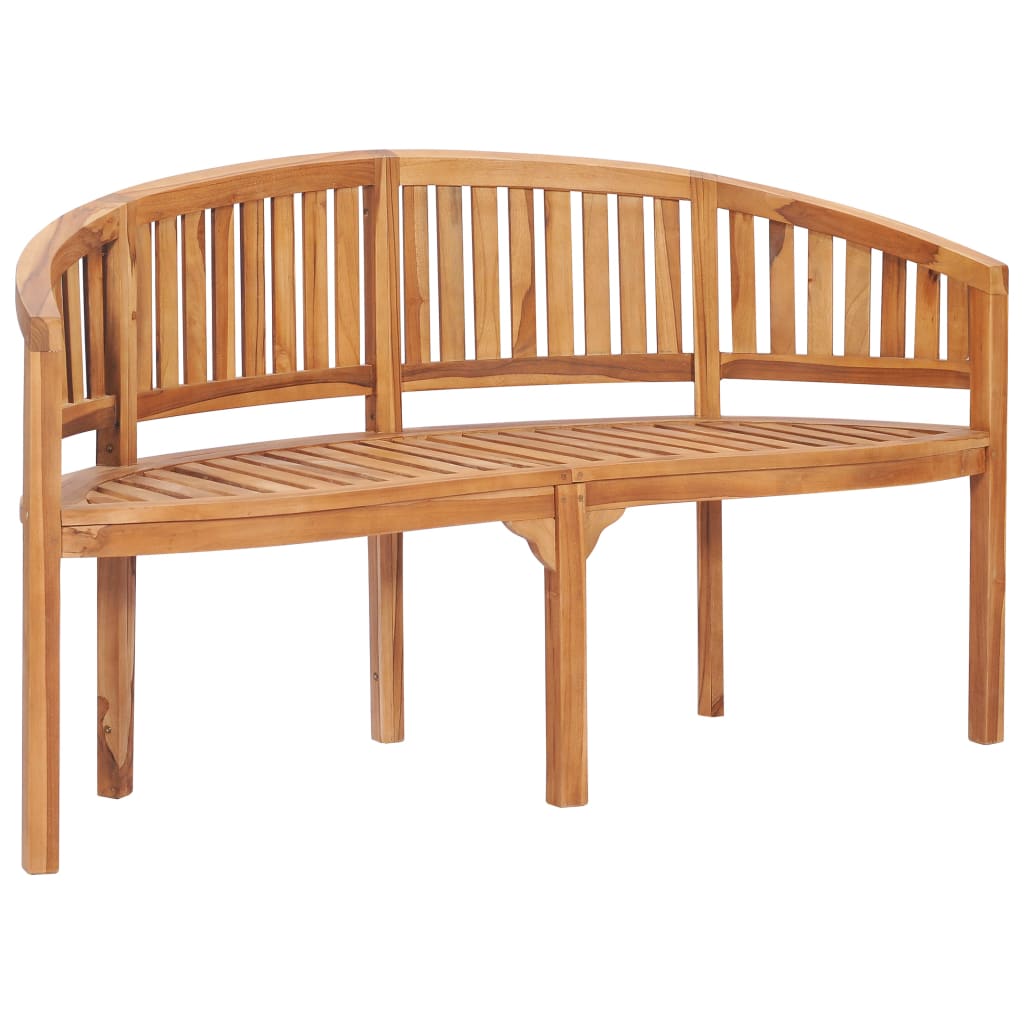 Banana Bench 151 cm Solid Teak Wood- Outdoor Benches - HomeShopIreland - Home Shop Ireland - Outdoor Benches - Banana Bench 151 cm Solid Teak Wood