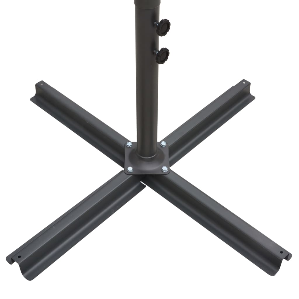 Double Parasol with Steel Pole 250x250 cm Anthracite- Outdoor Umbrellas & Sunshades - HomeShopIreland - Home Shop Ireland - Outdoor Umbrellas & Sunshades - Double Parasol with Steel Pole 250x250 cm Anthracite