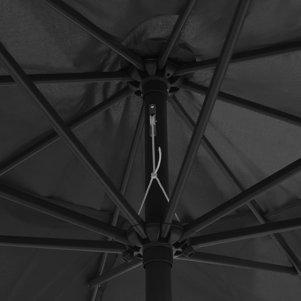 Outdoor Parasol with Metal Pole 400 cm Anthracite- Outdoor Umbrellas & Sunshades - HomeShopIreland - Home Shop Ireland - Outdoor Umbrellas & Sunshades - Outdoor Parasol with Metal Pole 400 cm Anthracite