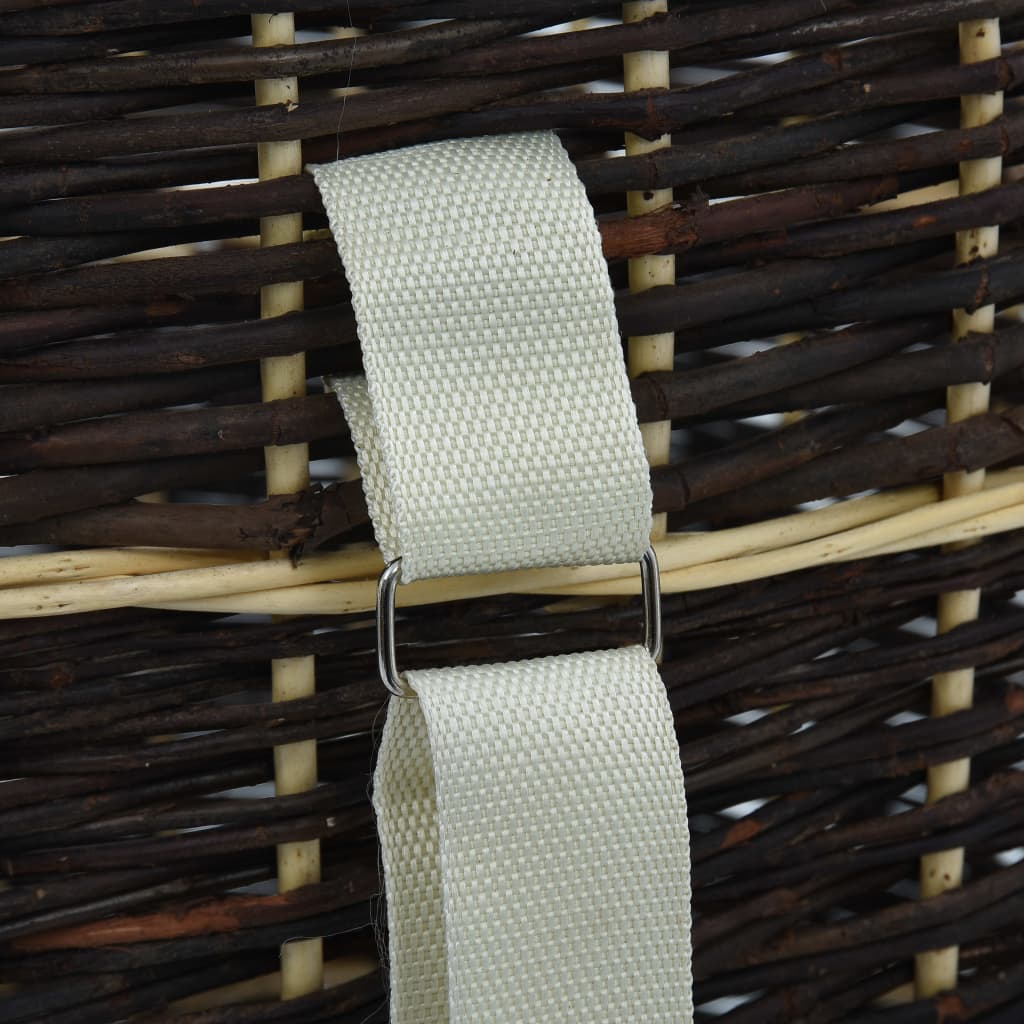 Firewood Backpack with Carrying Belts 50x44x58 cm Natural Willow- Log Racks & Carriers - HomeShopIreland - Home Shop Ireland - Log Racks & Carriers - Firewood Backpack with Carrying Belts 50x44x58 cm Natural Willow