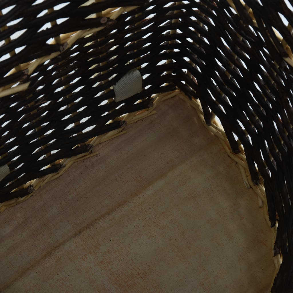 Firewood Backpack with Carrying Belts 50x44x58 cm Natural Willow- Log Racks & Carriers - HomeShopIreland - Home Shop Ireland - Log Racks & Carriers - Firewood Backpack with Carrying Belts 50x44x58 cm Natural Willow