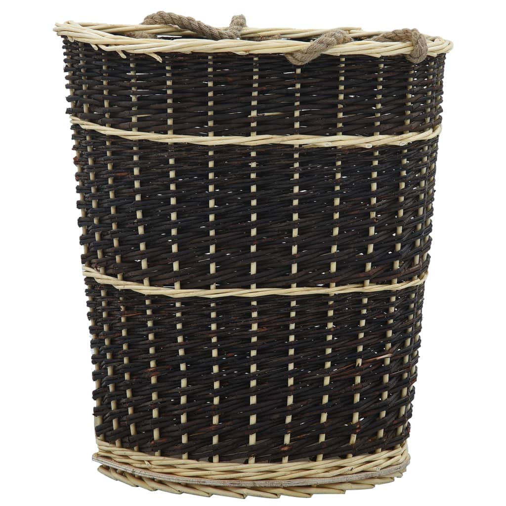 Firewood Backpack with Carrying Belts 50x44x58 cm Natural Willow- Log Racks & Carriers - HomeShopIreland - Home Shop Ireland - Log Racks & Carriers - Firewood Backpack with Carrying Belts 50x44x58 cm Natural Willow