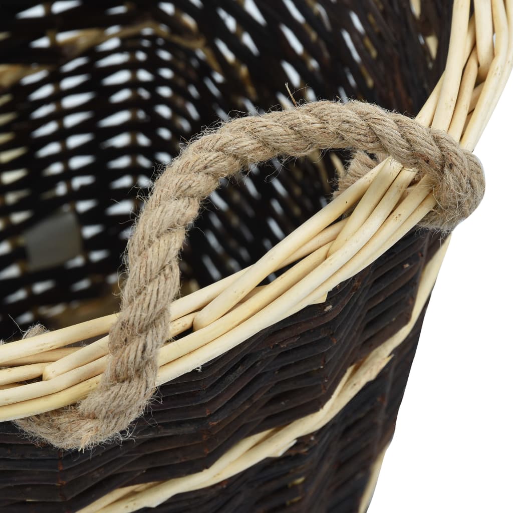Firewood Backpack with Carrying Belts 50x44x58 cm Natural Willow- Log Racks & Carriers - HomeShopIreland - Home Shop Ireland - Log Racks & Carriers - Firewood Backpack with Carrying Belts 50x44x58 cm Natural Willow