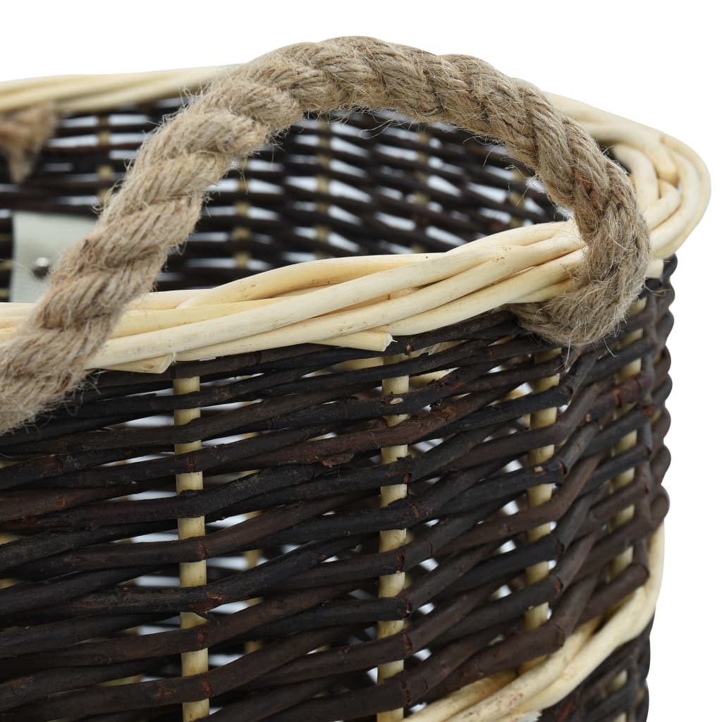 Firewood Backpack with Carrying Belts 50x44x58 cm Natural Willow- Log Racks & Carriers - HomeShopIreland - Home Shop Ireland - Log Racks & Carriers - Firewood Backpack with Carrying Belts 50x44x58 cm Natural Willow