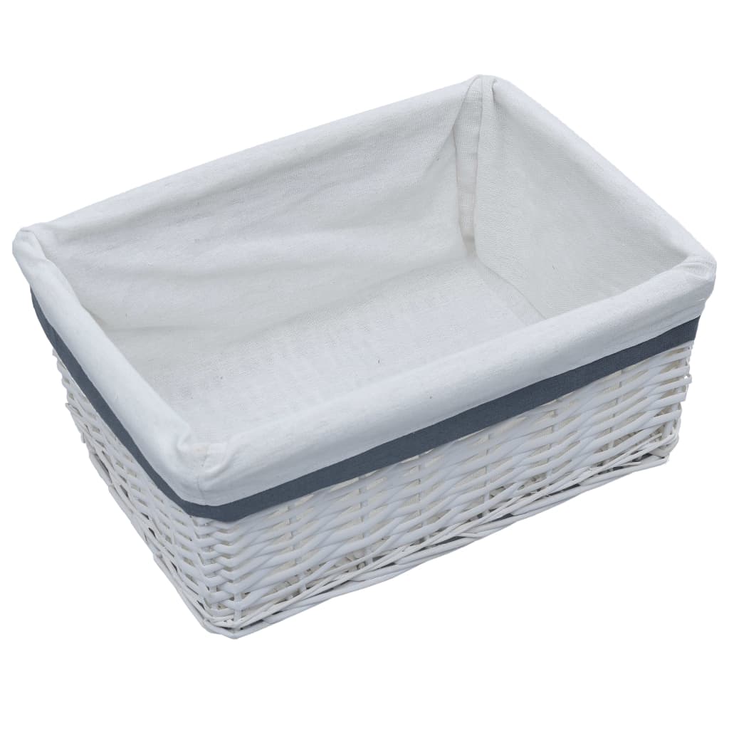 3 Piece Stackable Basket Set White Willow- Household Storage Boxes - HomeShopIreland - Home Shop Ireland - Household Storage Boxes - 3 Piece Stackable Basket Set White Willow