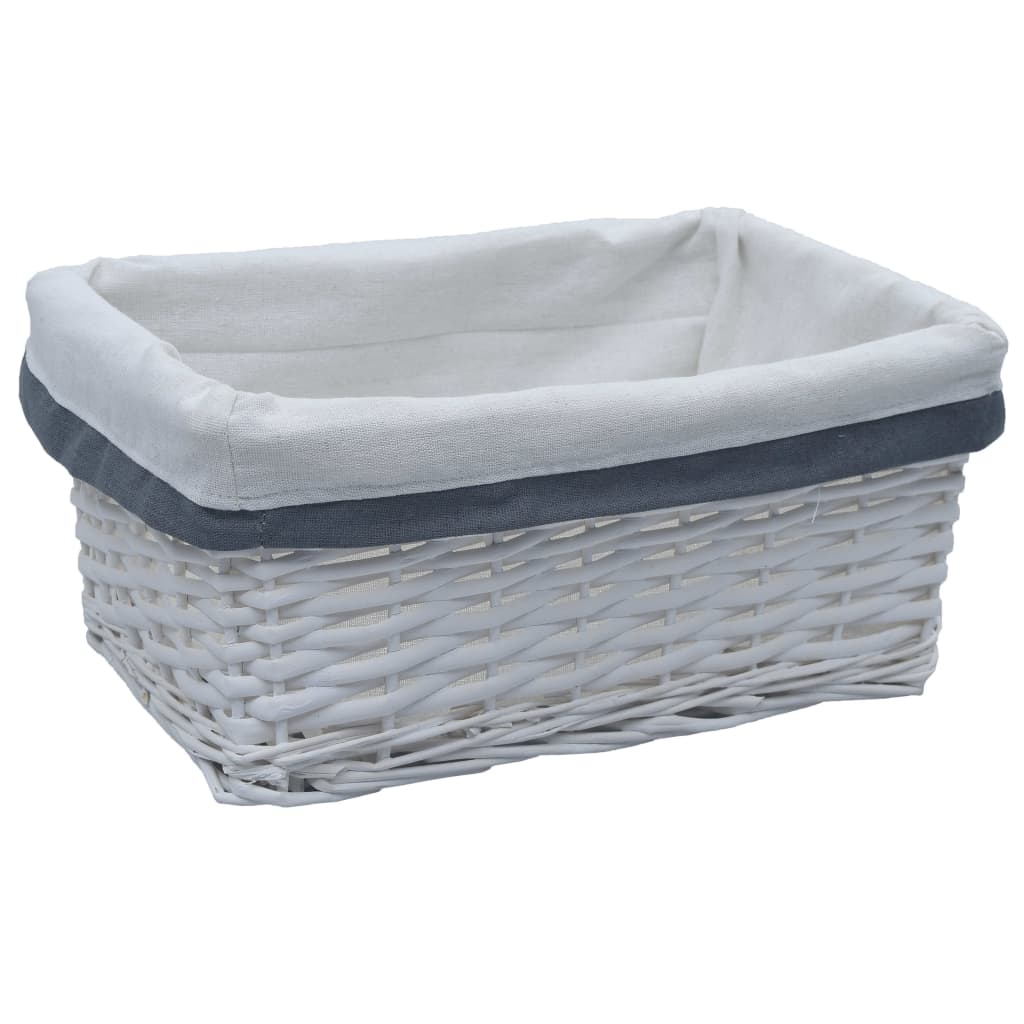 3 Piece Stackable Basket Set White Willow- Household Storage Boxes - HomeShopIreland - Home Shop Ireland - Household Storage Boxes - 3 Piece Stackable Basket Set White Willow